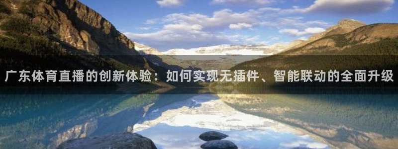 广东体育直播的创新体验：如何实现无插件、智能联动的全面升级